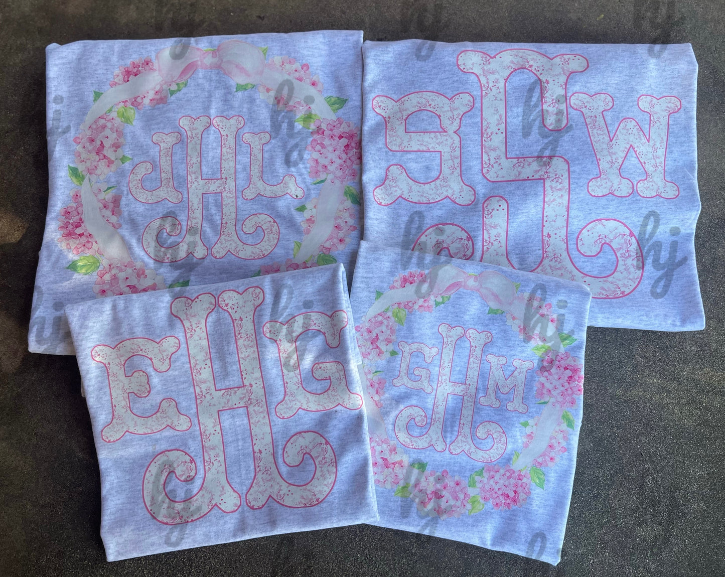 Youth Pink Toile Monogram Tee