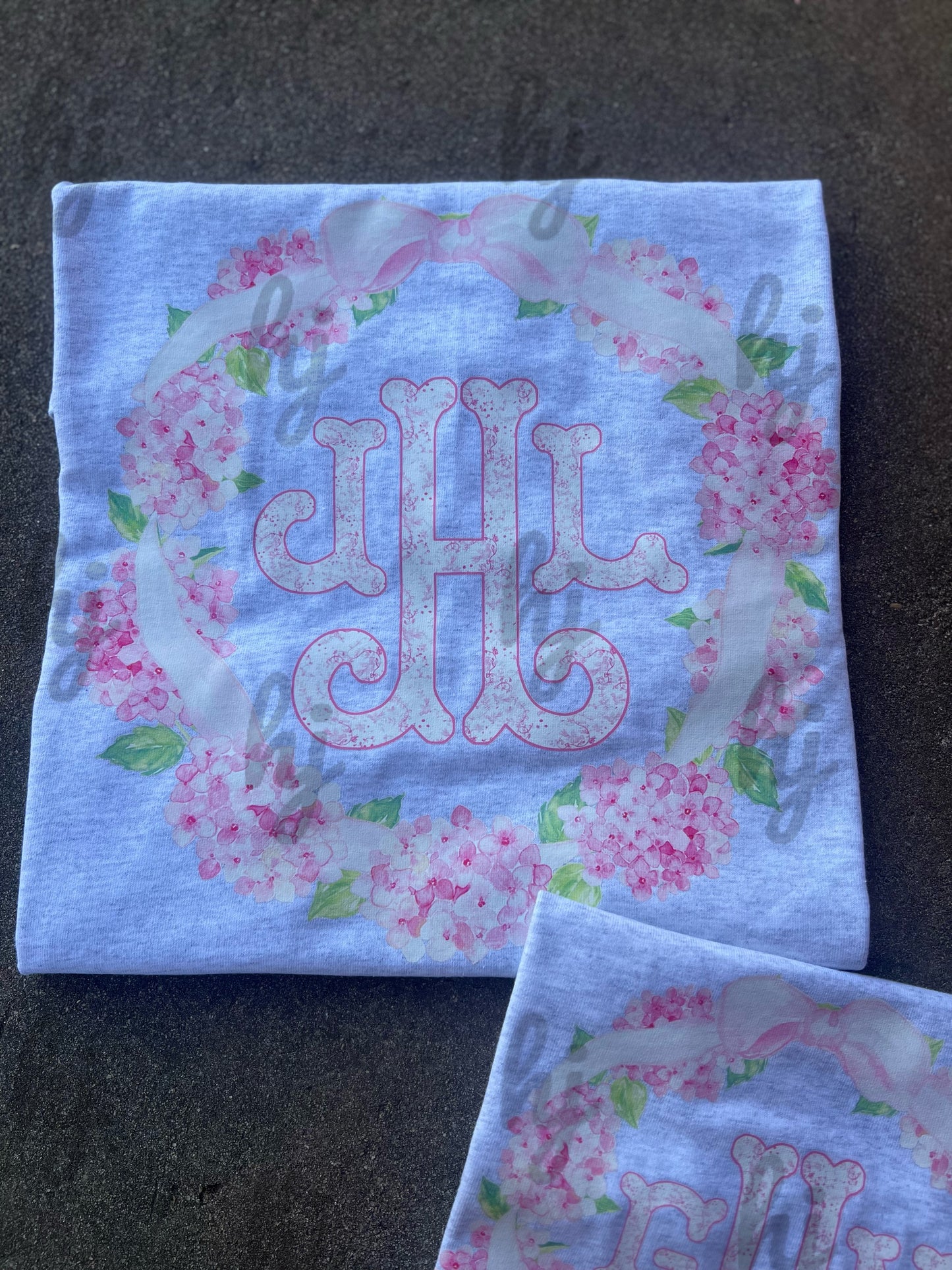 Youth Pink Toile Monogram Tee