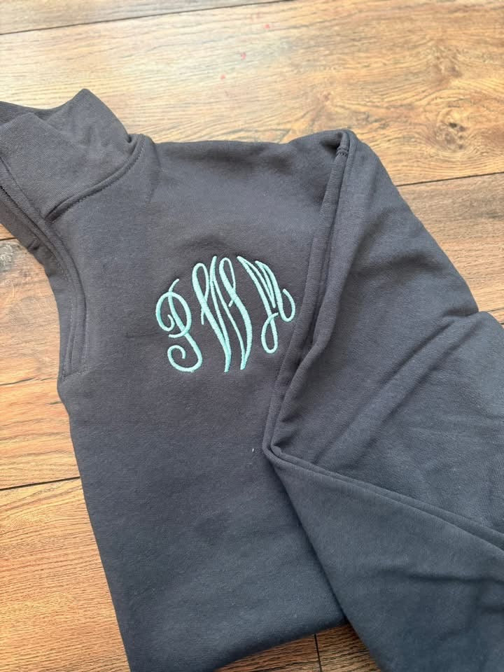 Monogrammed Quarter Zip