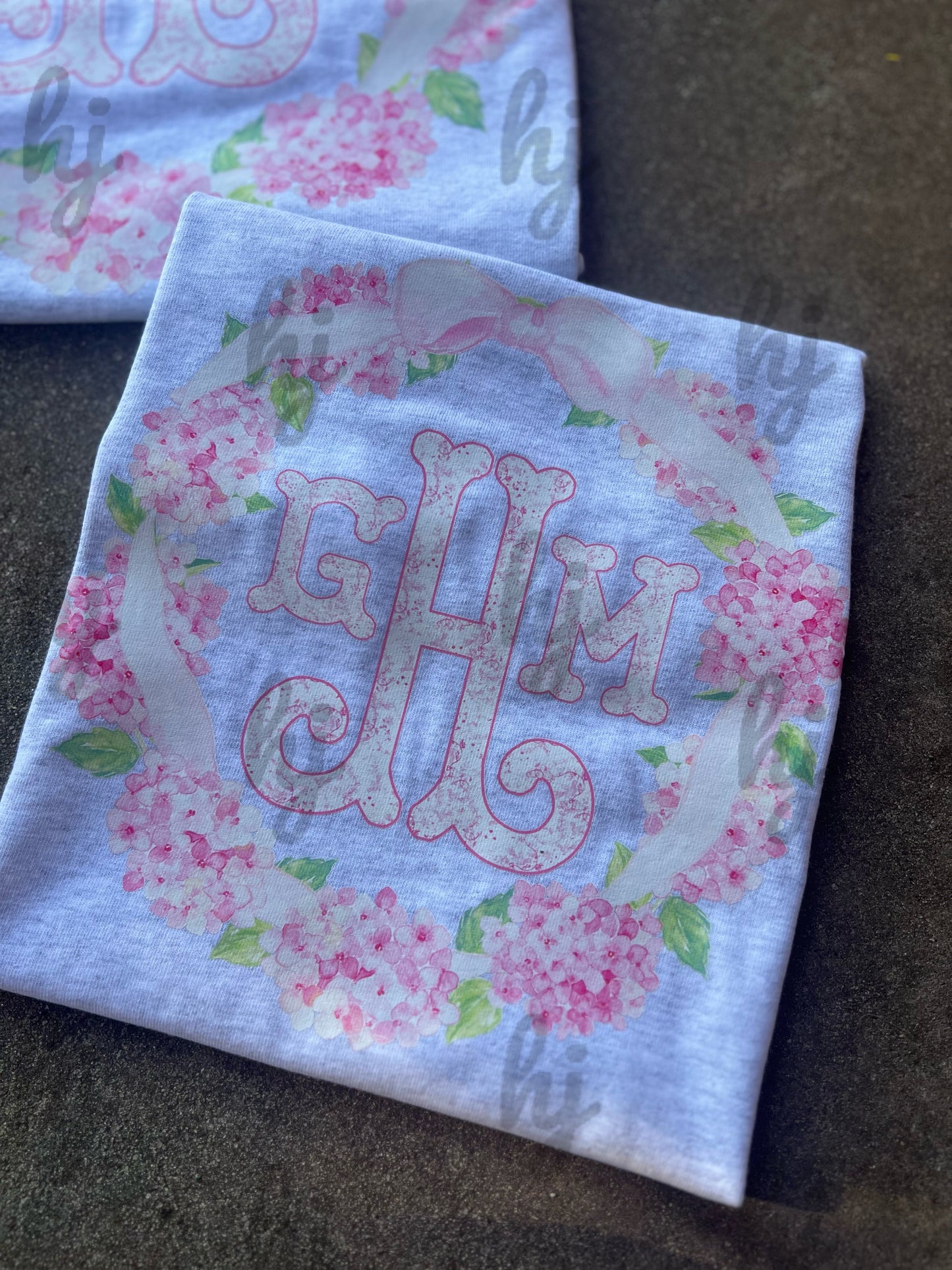 Youth Pink Toile Monogram Tee
