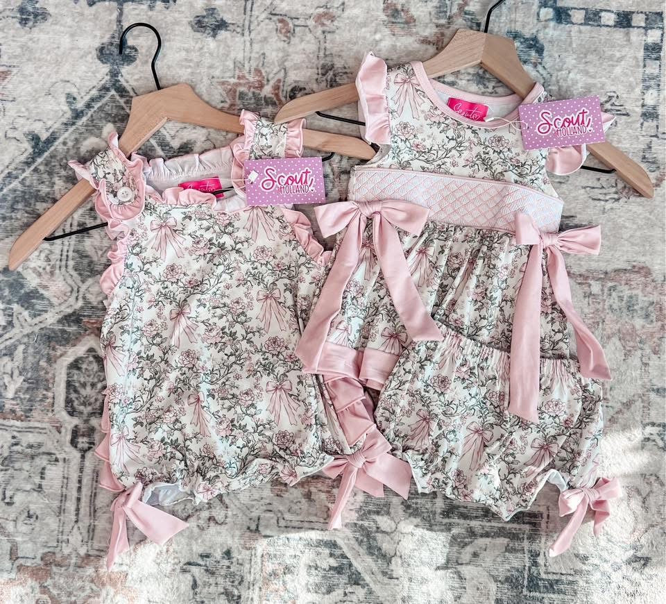 Pink Floral Diaper Set