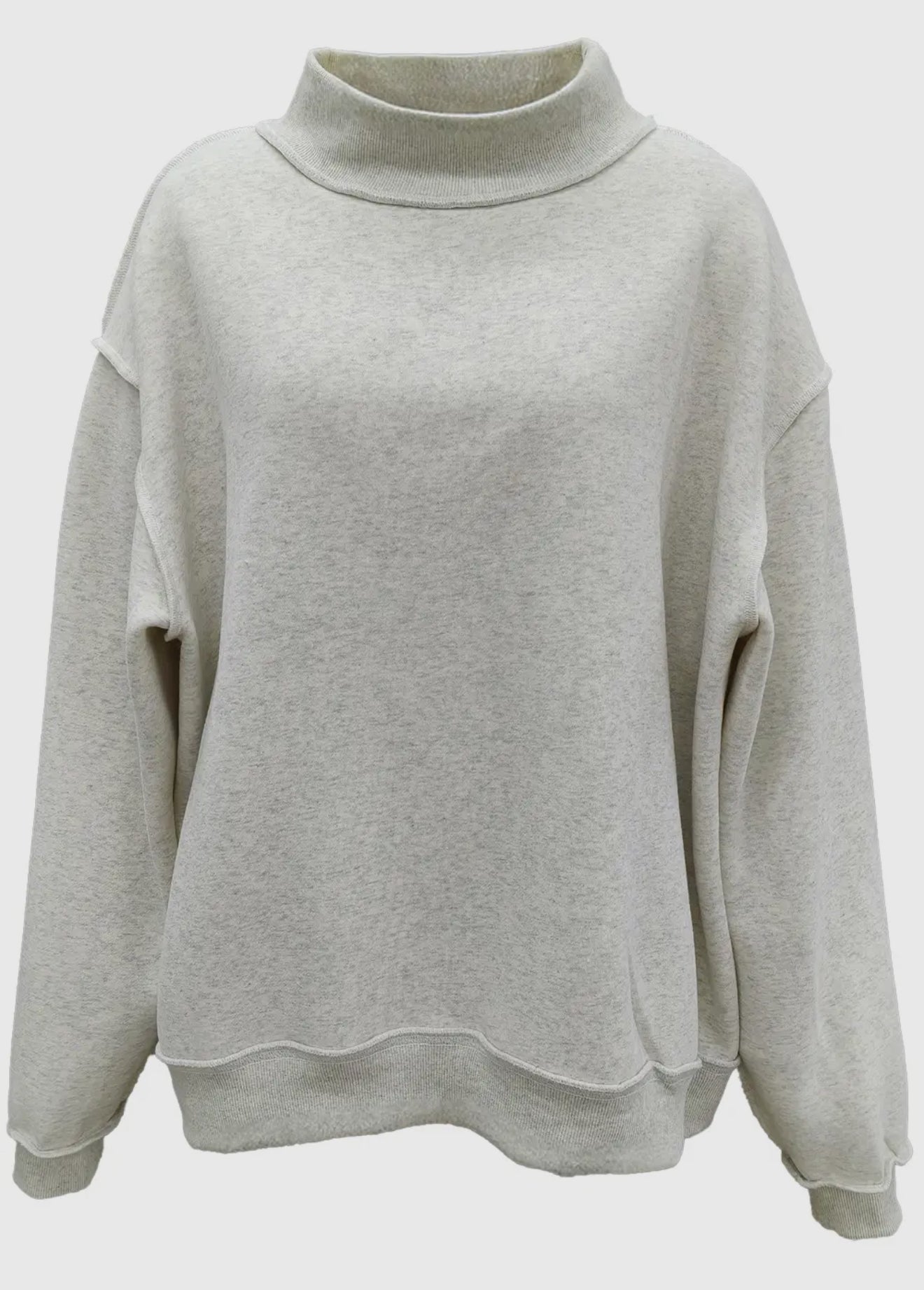 Mock Neck Reversible Sweatshirt- Plain