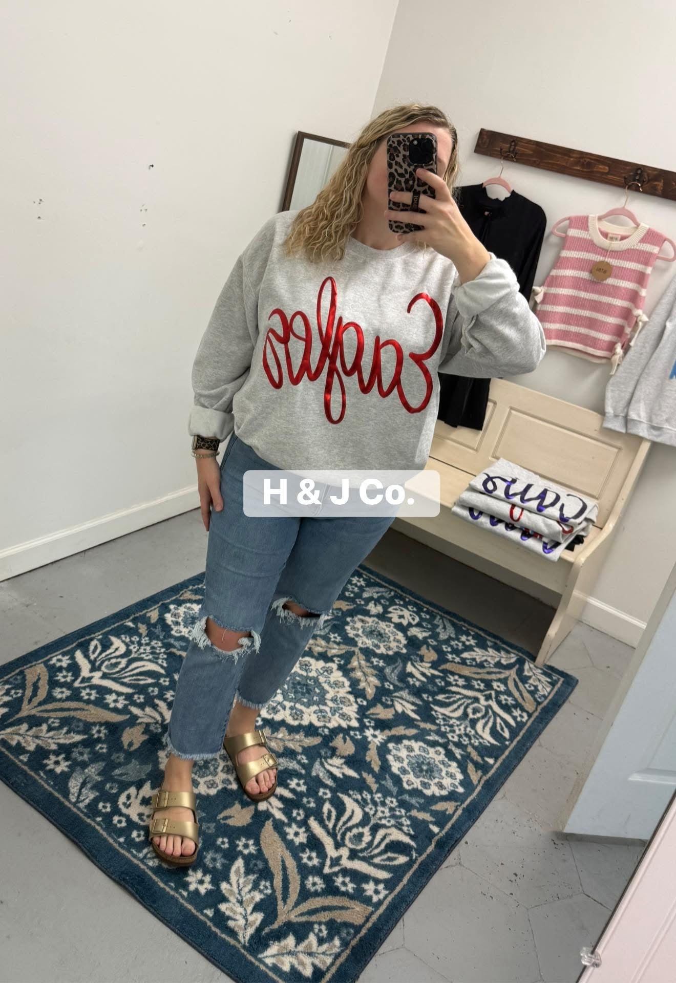 Metallic Puff Sweatshirt