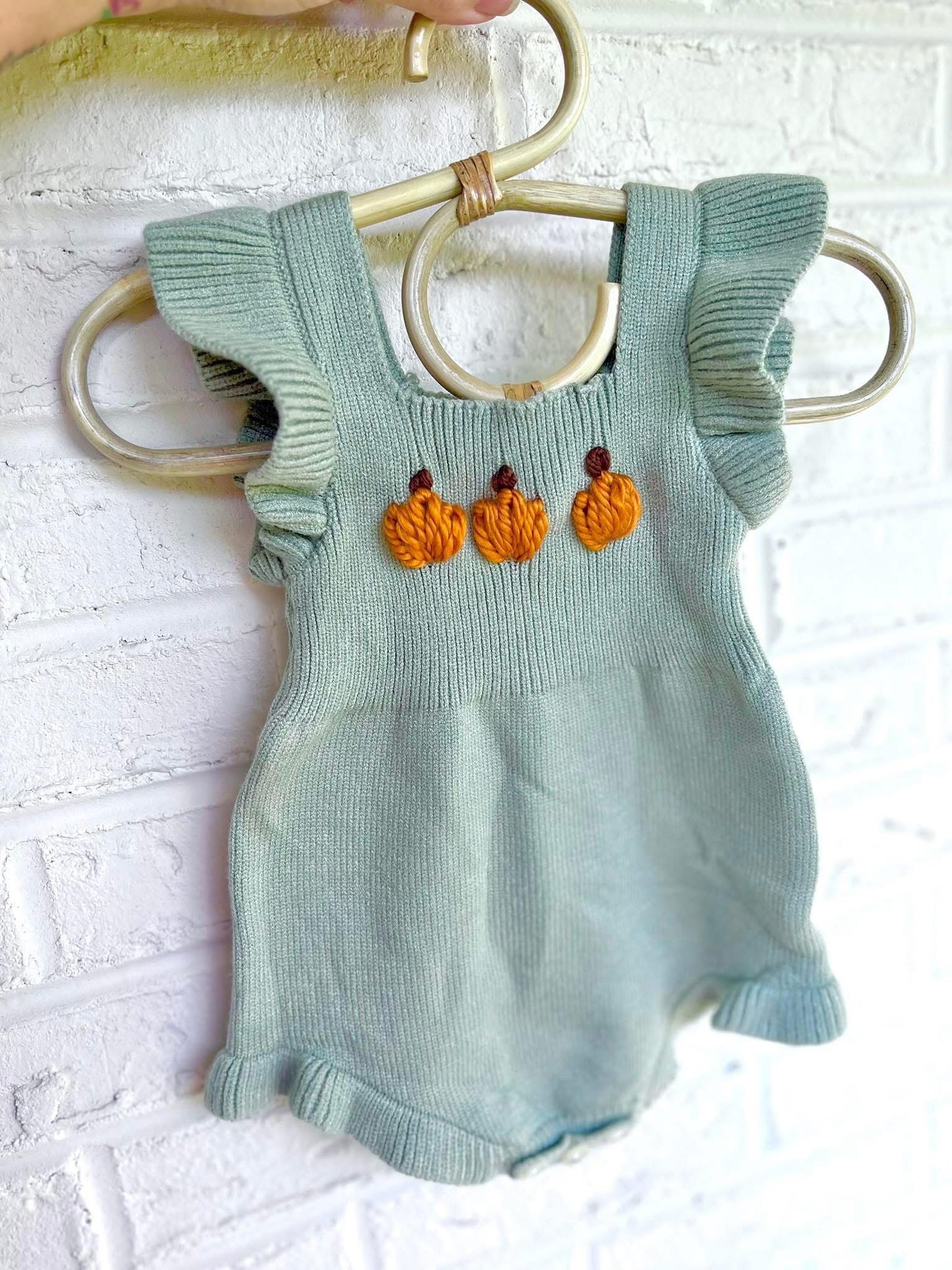 Sage Pumpkin Romper