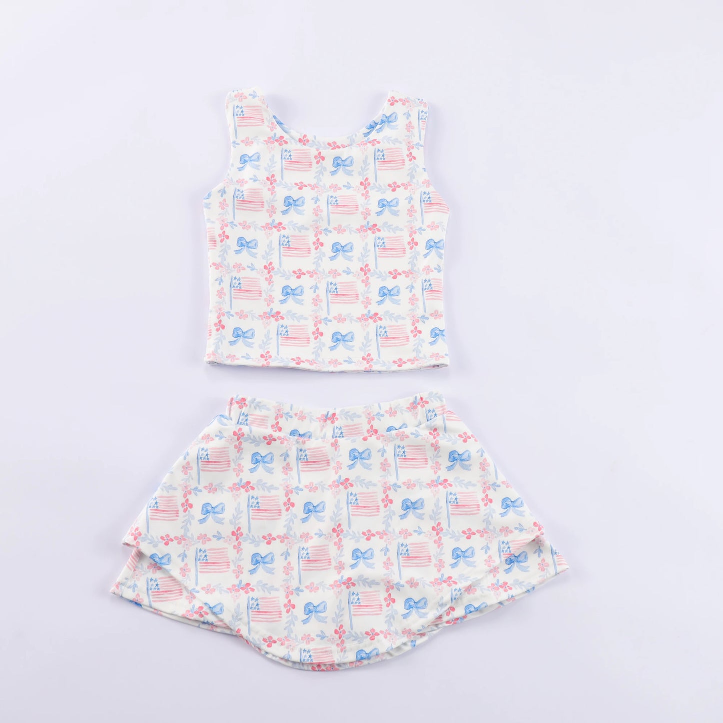 USA Athletic Skirt Set