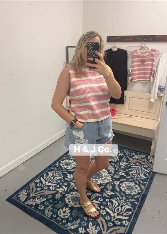 Pink Stripe Sweater