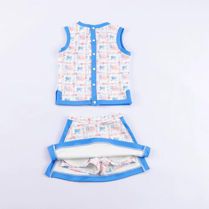 USA Athletic Skirt Set