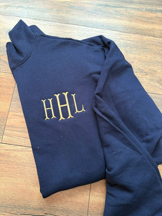 Monogrammed Quarter Zip