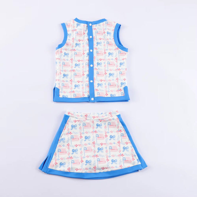 USA Athletic Skirt Set
