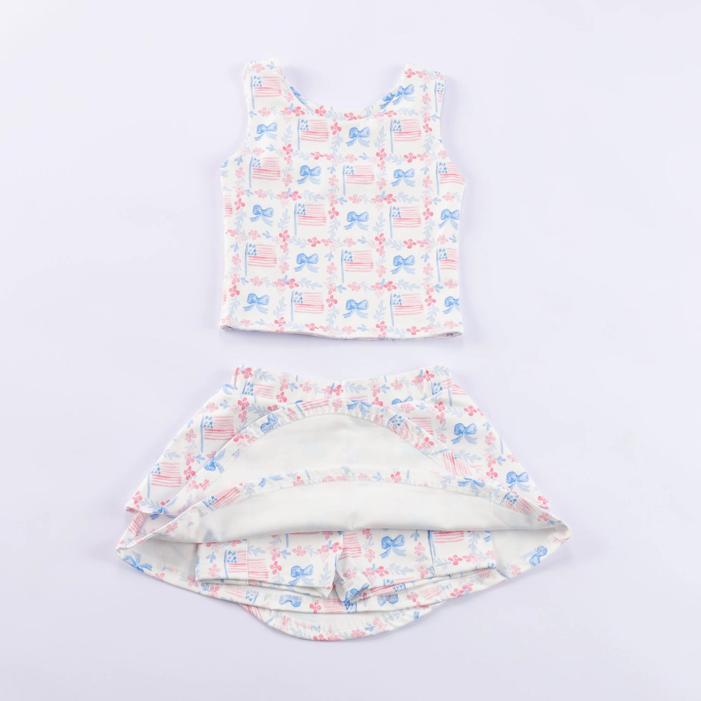 USA Athletic Skirt Set