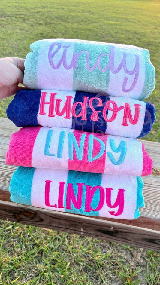 Monogrammed Beach Towel