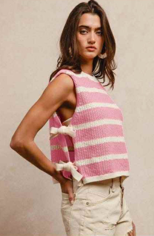 Pink Stripe Sweater