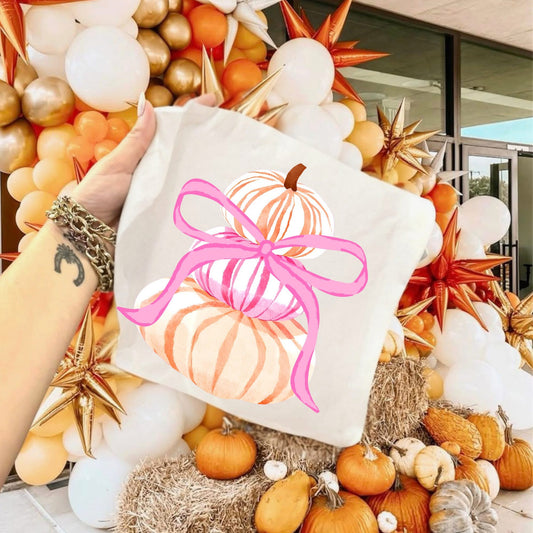 Pink Pumpkin Stack Tee