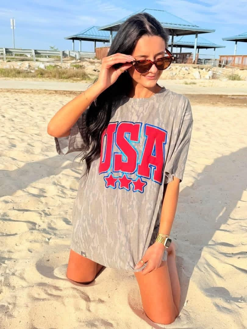 Camo USA Tee