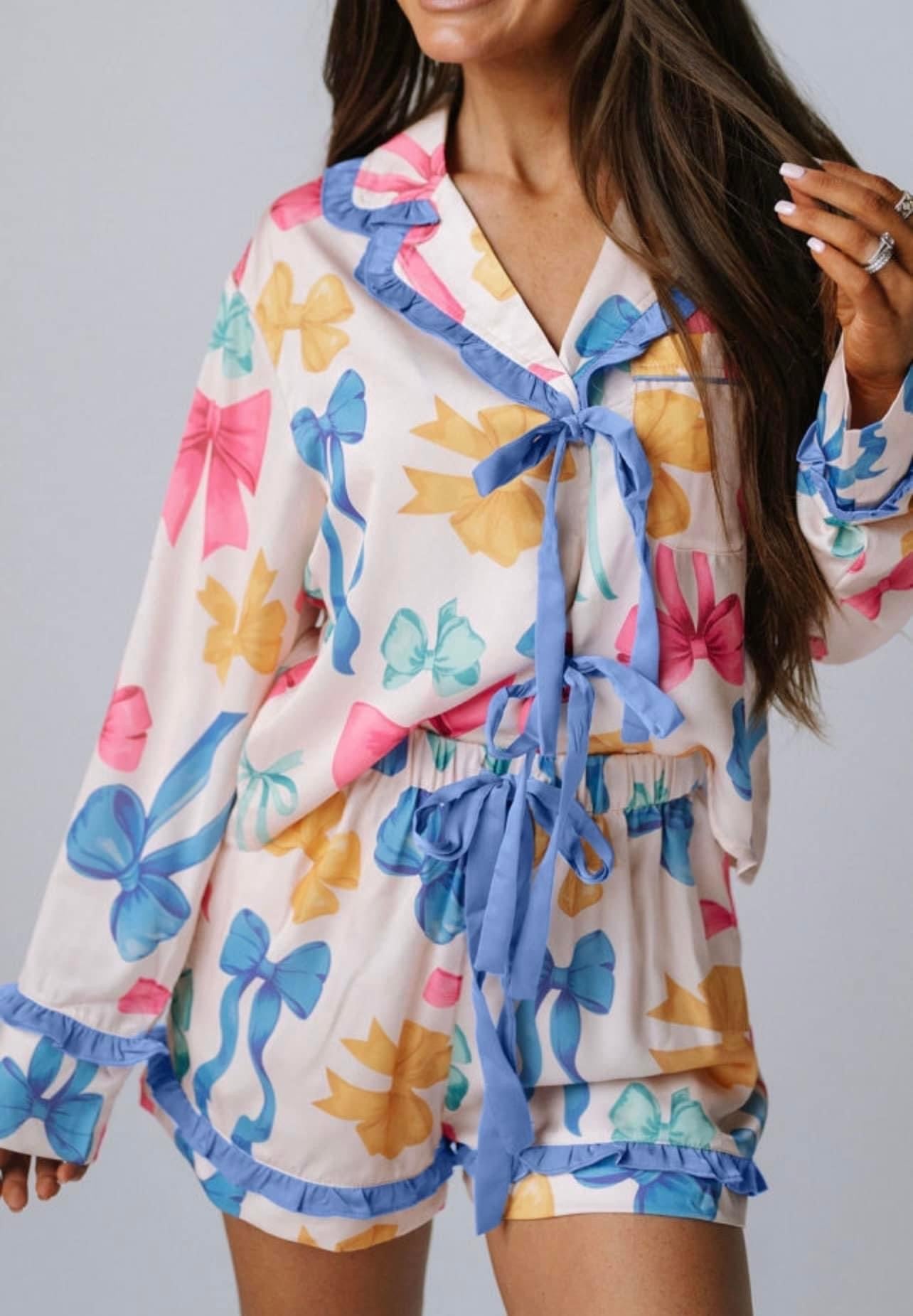 Sweet Satin Frill Jammies